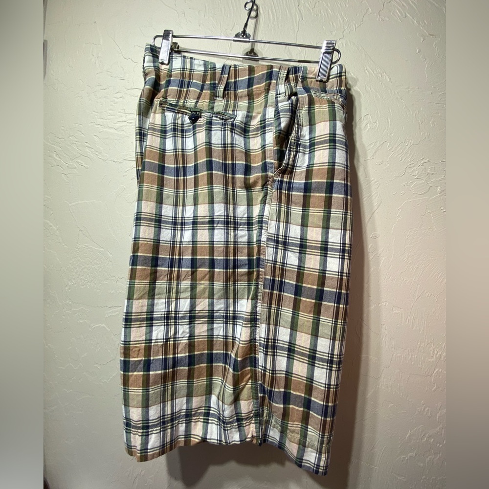 Polo Ralph Lauren Sz 34 Plaid Shorts Mens 100% Cotton